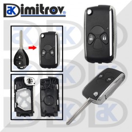 Кутийка ключ 2 бутона модел 1 Toyota Avalon Camry Corolla Crown Land Cruiser Prado RAV 4 REIZ Tarago Venza
